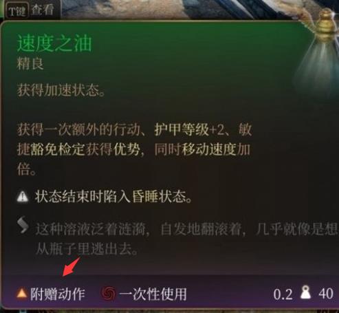 博德之门3附赠动作什么意思